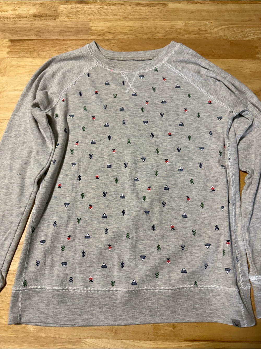 Eddie Bauer Legend Wash Gray Graphic Crewneck Sweatshirt Women’s Small